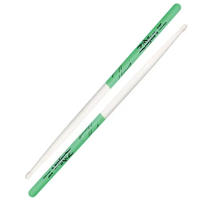Zildjian Baguettes 5A Hickory Dip Natural Verde Zildjian Baguettes 5A Hickory Dip Natural Verde
