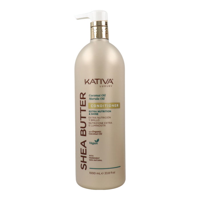 Kativa Shea Butter Après-shampooing à l'huile de coco et de marula 1000 ml