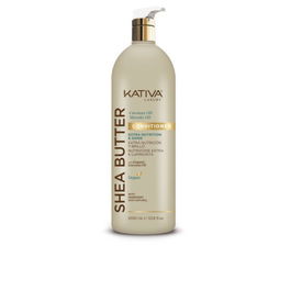 Kativa BEURRE DE KARITÉ Aprés-Shampooing Huile Coco Marula 1000 ml Vegan Sans Parabens Sans Sulfates