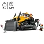 Lego City Set 60466 - Bulldozer de chantier jaune, jeu de construction avec minifigurines, 8 ans et plus
