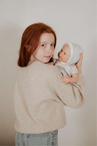 Muñecas Arias, poupée reborn Leia, 45 cm, couleur rose avec couverture, pour 3 à 99 ans