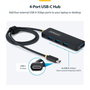 Hub USB Startech H5C4A-USB-HUB-2 Noir