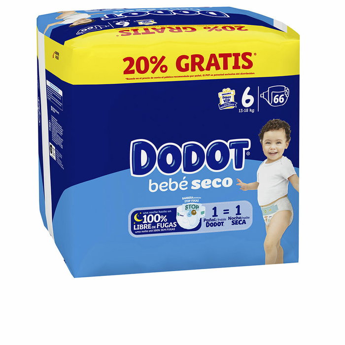 Dodot STAGES Couches Taille 6, 66 unités