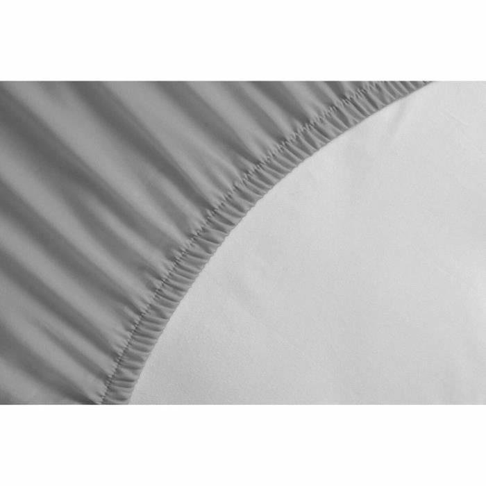Home Linge Passion Drap housse HP71773 Gris clair 180 x 200 cm + 30 cm bonnet Home Linge Passion Drap housse HP71773 Gris clair 180 x 200 cm + 30 cm bonnet
