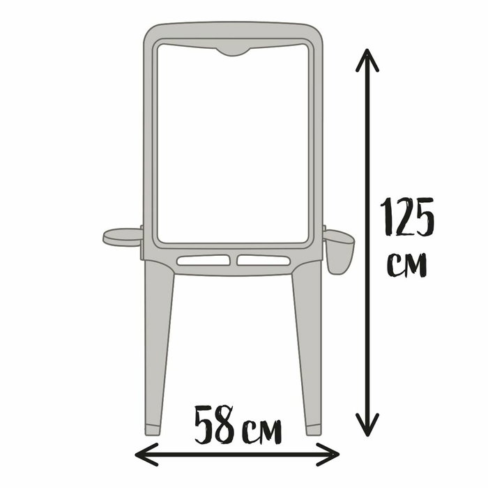 Smoby Grand Tableau Faces Craie et Magnétique avec 13 Accessoires