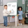 Smoby Grand Tableau Faces Craie et Magnétique avec 13 Accessoires