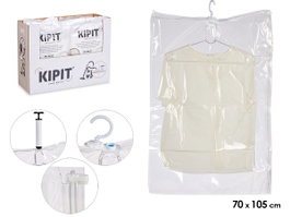 Kipit Sac sous vide 70 x 105 cm avec cintre, housse de rangement transparente PET/PE (Set de 36)