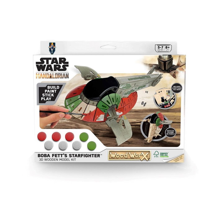 Woodwork Star Wars Puzzle 3D en Bois à Peindre et Colorier Réplique Officielle Woodwork Star Wars Puzzle 3D en Bois à Peindre et Colorier Réplique Officielle