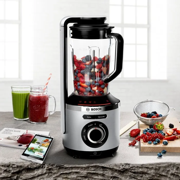 Bosch MMBV625M - Blender Sous Vide VitaPower Série 8 2-en-1, 1000 W, 6 Lames Inox, 3 Programmes, Inclut Gourde et Boîtes de Conservation