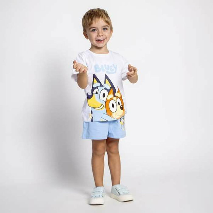 Bluey Ensemble de Vêtements 2 Pièces French Terry Bleu clair 5 Ans