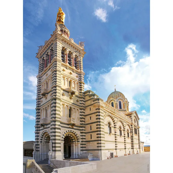 Nathan - Puzzle Adulte 12002001 - 500 Pièces - Notre-Dame de la Garde (Collection Régions de France) - Dès 12 ans - Qualité Supérieure