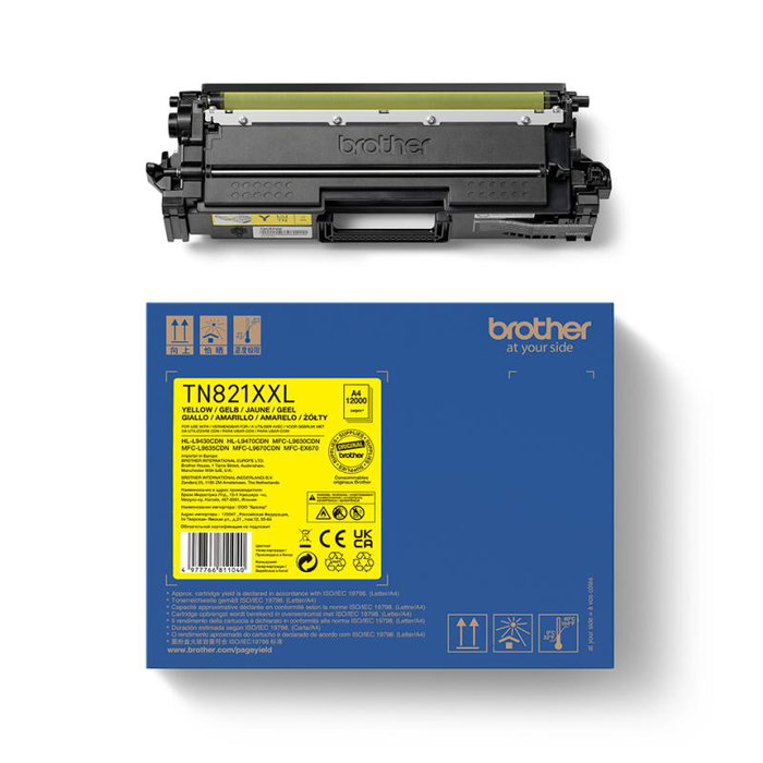 Brother TN-821XXLY Cartouche de toner TN821XXL jaune pour imprimante laser (TN821XXLY)