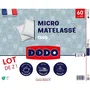 Dodo Lot de 2 Oreillers Micro Matelassé 60 x 60 cm Blanc - Garnissage Polyester Volupt'Air