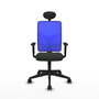 Piqueras y Crespo Chaise de Bureau Motilla Noir et Bleu