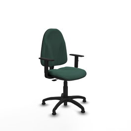 PIQUERAS Y CRESPO Chaise de bureau Algarra, vert bouteille, accoudoirs 1D