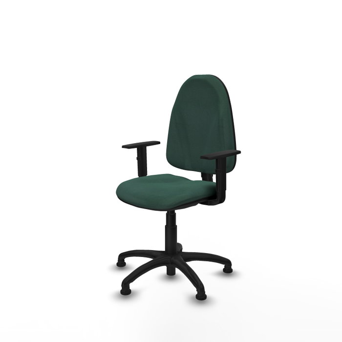 PIQUERAS Y CRESPO Chaise de bureau Algarra, vert bouteille, accoudoirs 1D