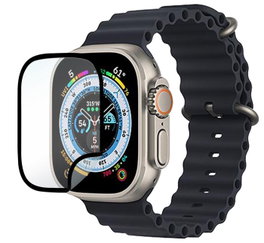eSTUFF Titan Shield Protecteur d'écran hybride flexible pour Apple Watch Ultra - Transparent/Noir