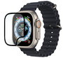 eSTUFF Protecteur d'écran hybride flexible Titan Shield pour Apple Watch Ultra - Transparent/Noir - Verre trempé résistant aux chocs et rayures