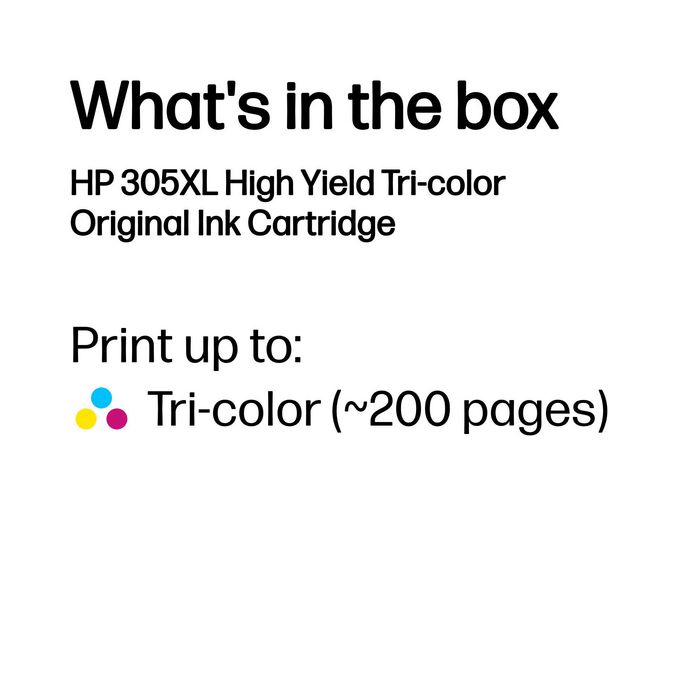 HP Cartouche d'encre 305XL Grande Capacité Authentique Cyan Magenta Jaune - Pack Triple Compatible HP DeskJet 2300 2700 ENVY 6000 6400
