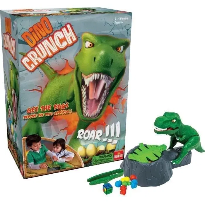 Goliath Dino Crunch ML - Jeu de société pour enfants, Sauvez les œufs du T-Rex - Jeu familial d'action et d'aventure