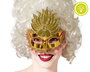 Masque Vénitien Antifaz Doré Brillant avec Plumes pour Femme Adulte - Mascara pour Fêtes, Galas et Événements