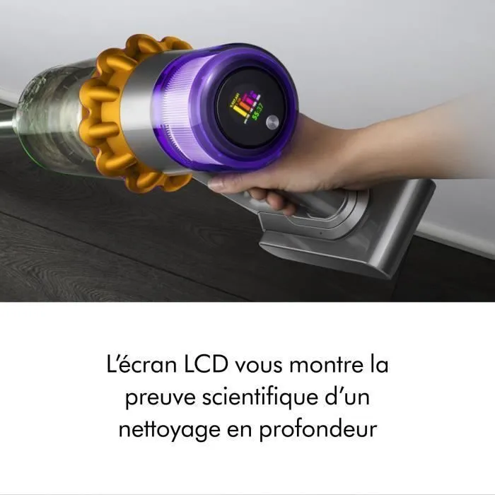 Dyson V15 Detect Absolute Aspirateur Balai Nickel, jaune