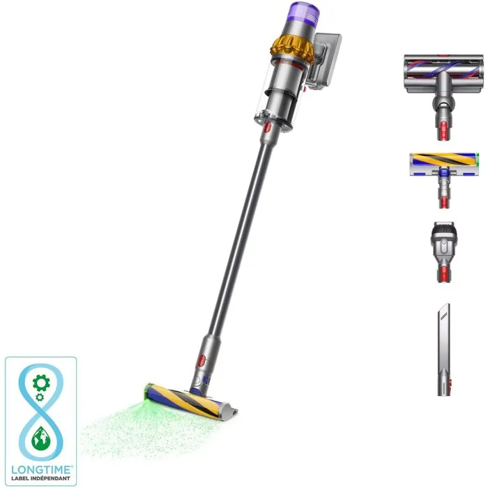 Dyson V15 Detect Absolute Aspirateur Balai Nickel, jaune
