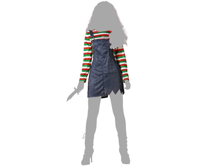 Déguisement Poupée Multicolore Avec Combinaison pour Femme Adulte Taille XL