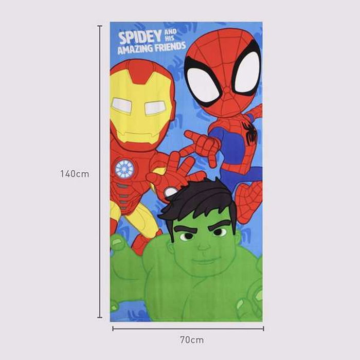 Serviette de plage Spidey Bleu 70 x 140 cm