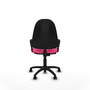 PIQUERAS Y CRESPO Chaise de bureau Algarra en similicuir rose avec accoudoirs fixes