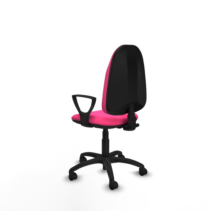 PIQUERAS Y CRESPO Chaise de bureau Algarra en similicuir rose avec accoudoirs fixes