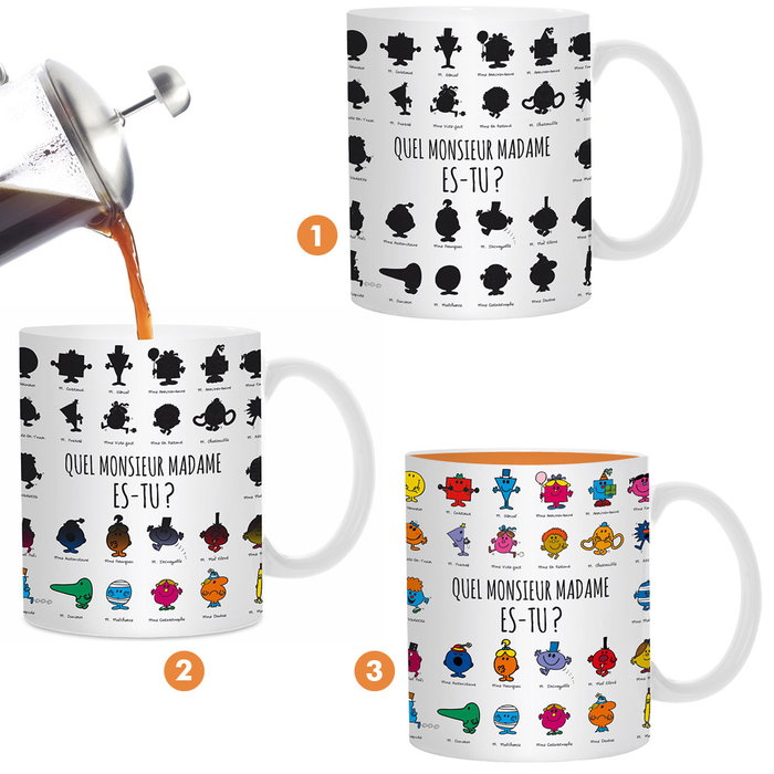 Monsieur Madame Tasse qui change de couleur avec la chaleur