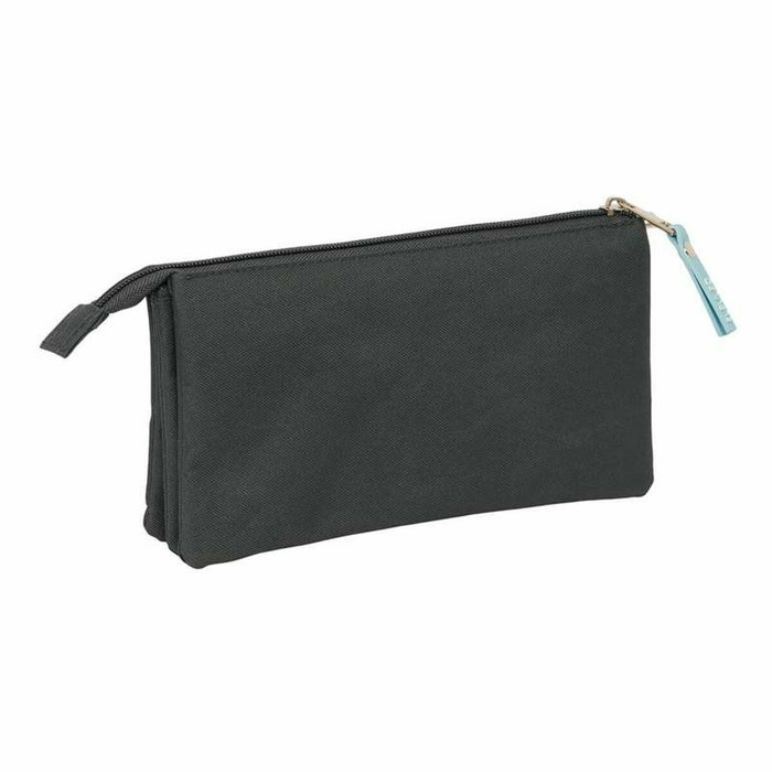 Trousse Fourre-Tout Triple El Pulpo Gris 22 x 12 x 3 cm