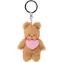 Monchhichi Porte-clés Peluche Bearchhichi - Modèle Ourson avec Bavoir - Idée Cadeau Adorable et Doux
