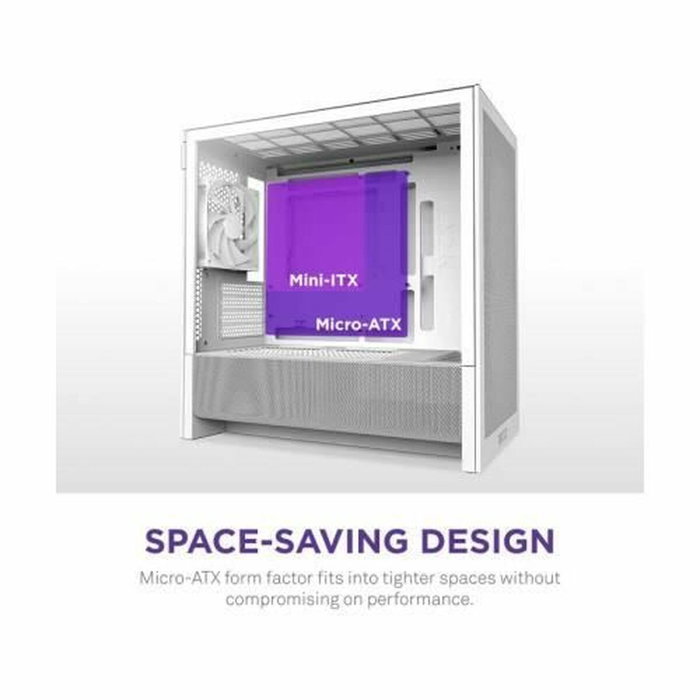 NZXT H3 Flow - Boîtier Moyen-tour Micro-ATX - Blanc
