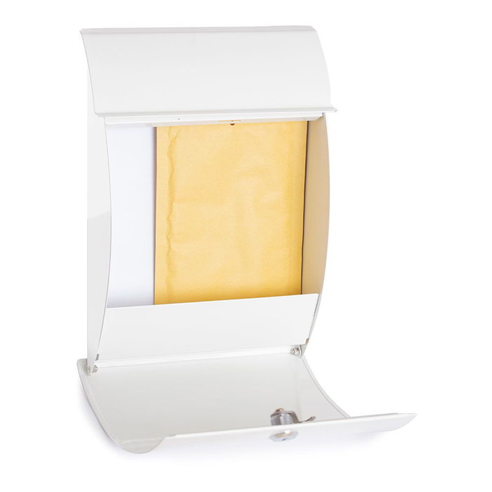 Arregui Galán Boîte aux lettres individuelle extérieur petit acier blanc 21 x 7,5 x 29 cm Arregui Galán Boîte aux lettres individuelle extérieur petit acier blanc 21 x 7,5 x 29 cm