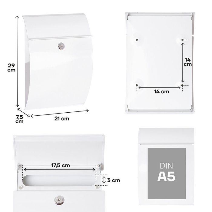 Boîte aux lettres Arregui Blanc Acier