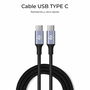 Câble USB-C vers USB-C Subblim PLUS Noir 1 m