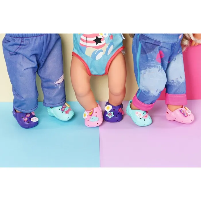 Zapf Creation Chaussures de bain pour poupon 43cm avec pin's personnalisables