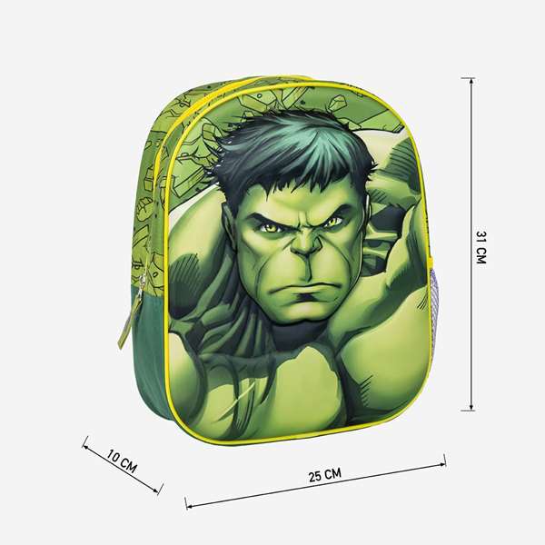 Cerdà - Mochila Infantil Sac à Dos Enfant 3D Avengers Hulk, Dimensions 25 x 31 x 10 cm, Recommandé de 2 à 8 ans Cerdà - Mochila Infantil Sac à Dos Enfant 3D Avengers Hulk, Dimensions 25 x 31 x 10 cm, Recommandé de 2 à 8 ans