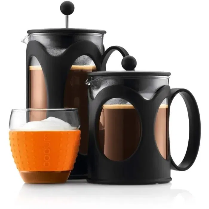 Bodum - Cafetière à piston Kenya, 1.0 litre (8 tasses), Noir