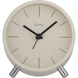 Hama Réveil Flores Analogique Radio-commandé Gris/Beige