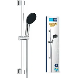 GROHE - Ensemble de douche Vitalio Start 110 26951001 - Pommeau 2 jets 11 cm, barre 60 cm, flexible 1,75 m, fonction économie d'eau - Chromé