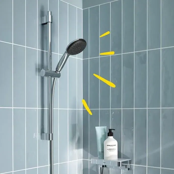 GROHE - Ensemble de douche Vitalio Start 110 26951001 - Pommeau 2 jets 11 cm, barre 60 cm, flexible 1,75 m, fonction économie d'eau - Chromé