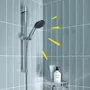 GROHE - Ensemble de douche Vitalio Start 110 26951001 - Pommeau 2 jets 11 cm, barre 60 cm, flexible 1,75 m, fonction économie d'eau - Chromé