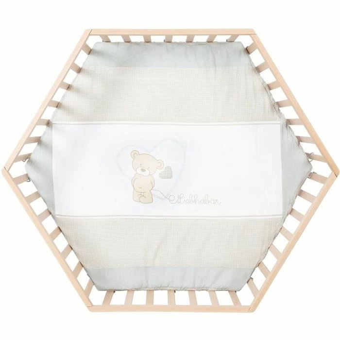 Roba Parc bébé hexagonal Liebhabear - Bois Naturel - Motif Ourson Roba Parc bébé hexagonal Liebhabear - Bois Naturel - Motif Ourson