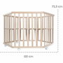 Roba Parc bébé hexagonal Liebhabear - Bois Naturel - Motif Ourson