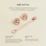 Bibs Coffret cadeau bébé - Sucette & attache - Embout rond - T1 - Blush