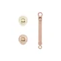 Bibs Coffret cadeau bébé - Sucette & attache - Embout rond - T1 - Blush
