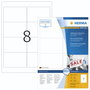 HERMA Étiquettes A4 blanches 96x63,5 mm détachables, 800 pièces